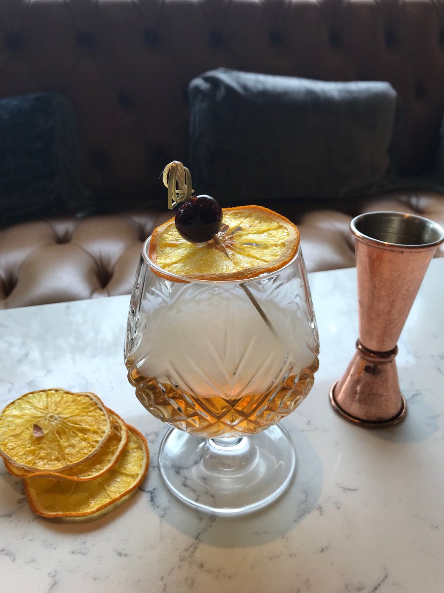 FIRESteakhouse's tweet photo. Our Cocktail of the moment, 'Brannick Fig', is the creation of our Mixologist, Michal Sivy, who was inspired by the story of the founder of @DwdWhiskey, John Brannick. Read more on this delicious cocktail here- https://t.co/XpzSfiIQJA https://t.co/a0EtziUnX7