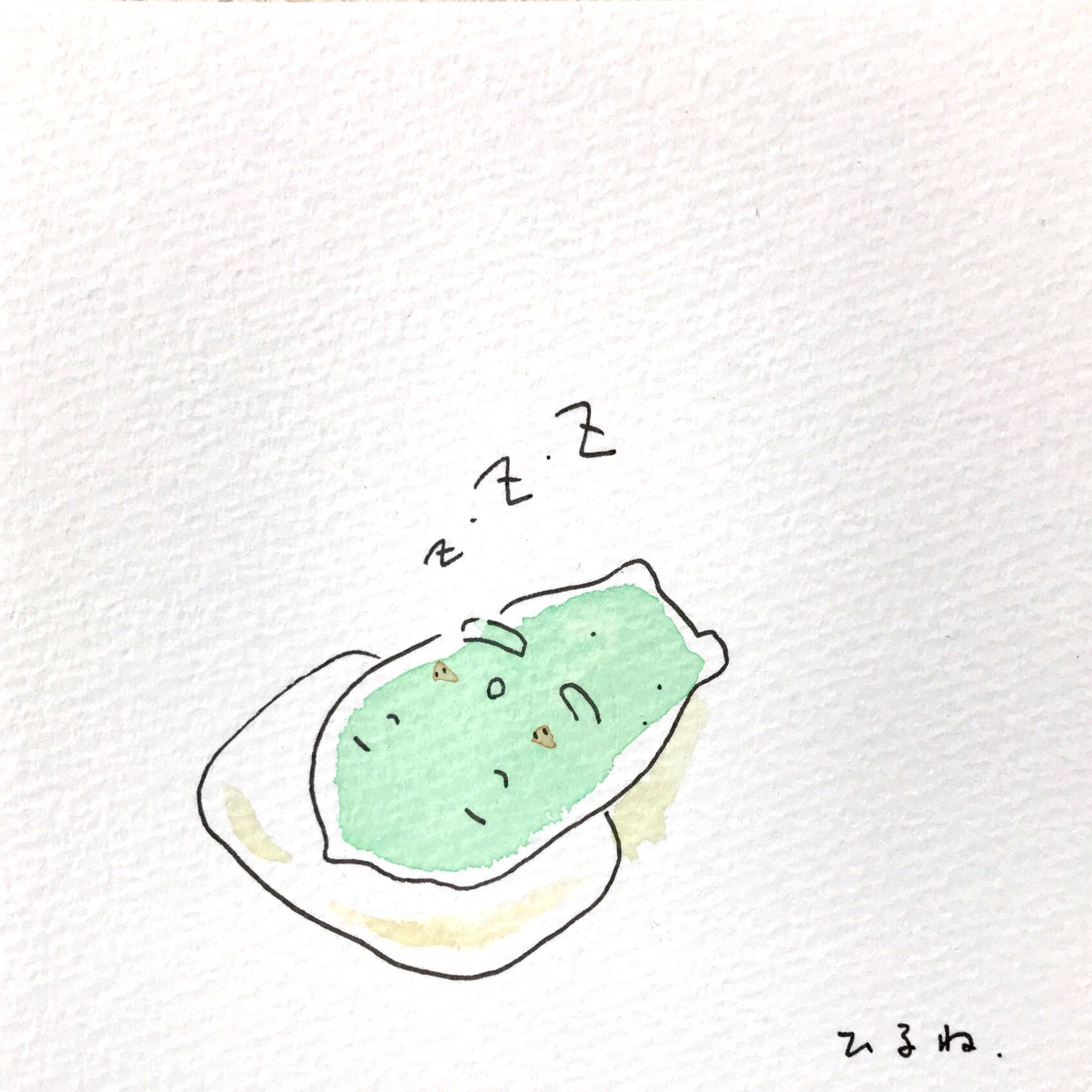 カッパ創作基地 A Twitter 眠い カッパのケロくんときゅうりくん カッパ かっぱ 河童 妖怪 ゆるいイラスト かわいいイラスト イラスト 癒し 落書き 食べ物 食べ物イラスト 長野市 絵描きさんと繋がりたい