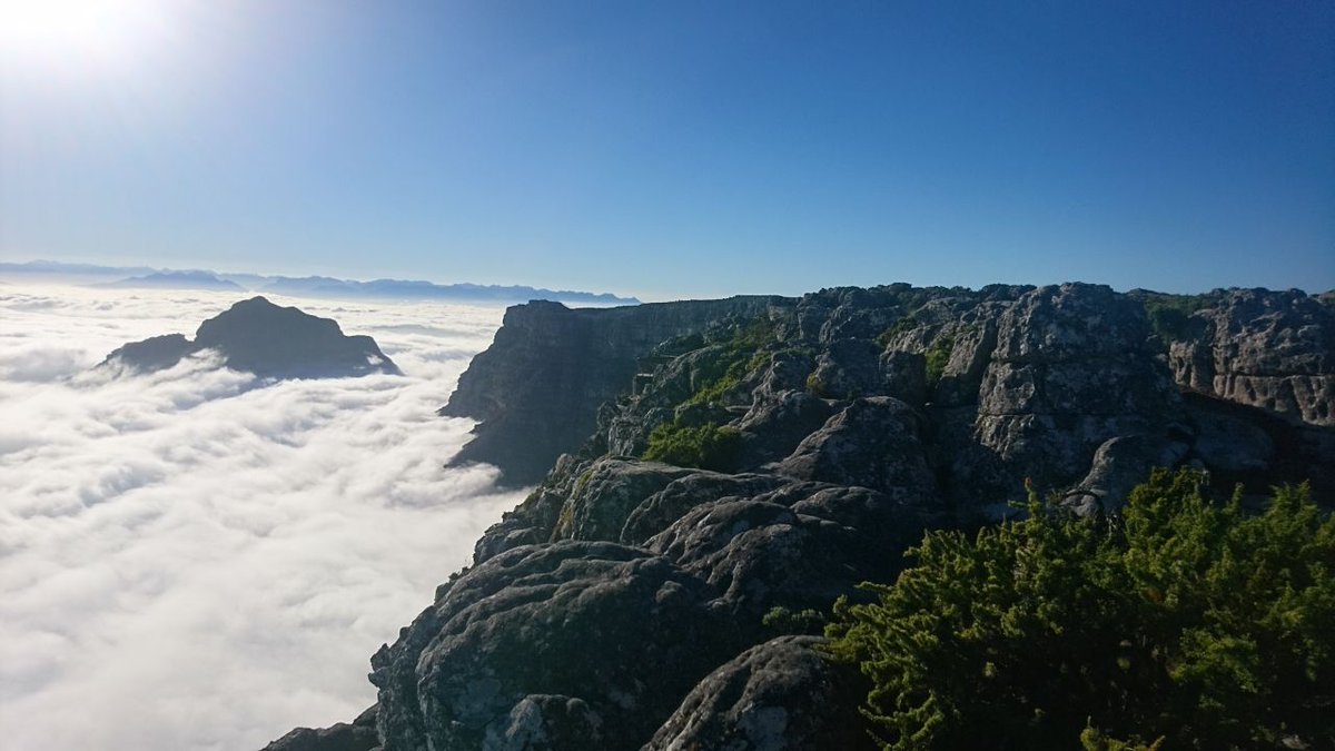 Table Mountain coming up for air... #CapeTown magic 😊