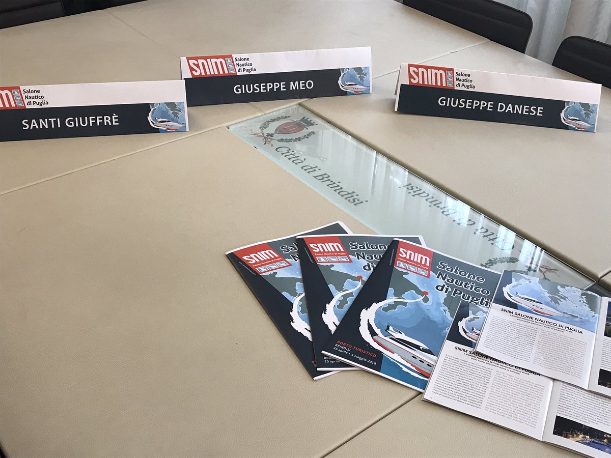 A #Brindisi per lo #Snim. In conferenza stampa #salonenautico #puglia dal 25 aprile al 1 maggio. #11Aprile