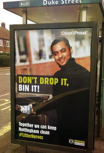 New bus stop posters are up in the area as part of our campaign to promote cleaner streets @Cleangreennottm #LitterHeroes
#LoveNotts  #keepitclean #nottingham #whatawaste #recycleitright
#StoptheDrop #dontbefoul