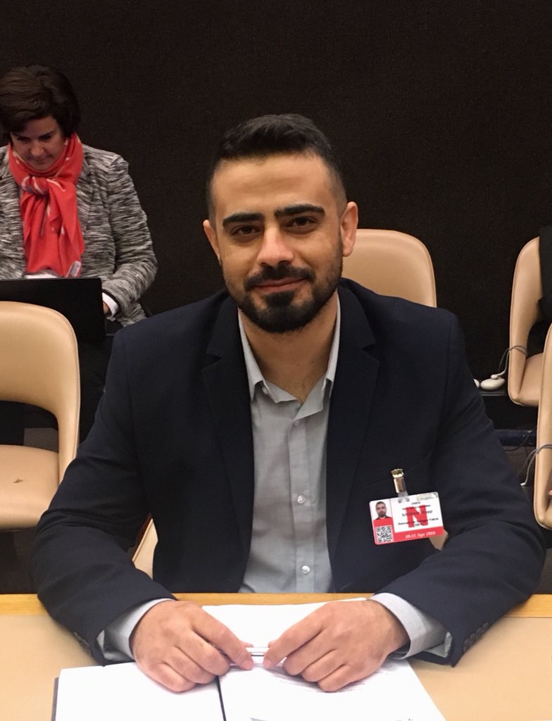 NRV's tweet image. #NRV member Haqqi Bahram delivered NGO statement at #RefugeeCompact consultation on meeting needs and supporting communities!#NYDeclaration @ICVA_Displaced .@Refugees