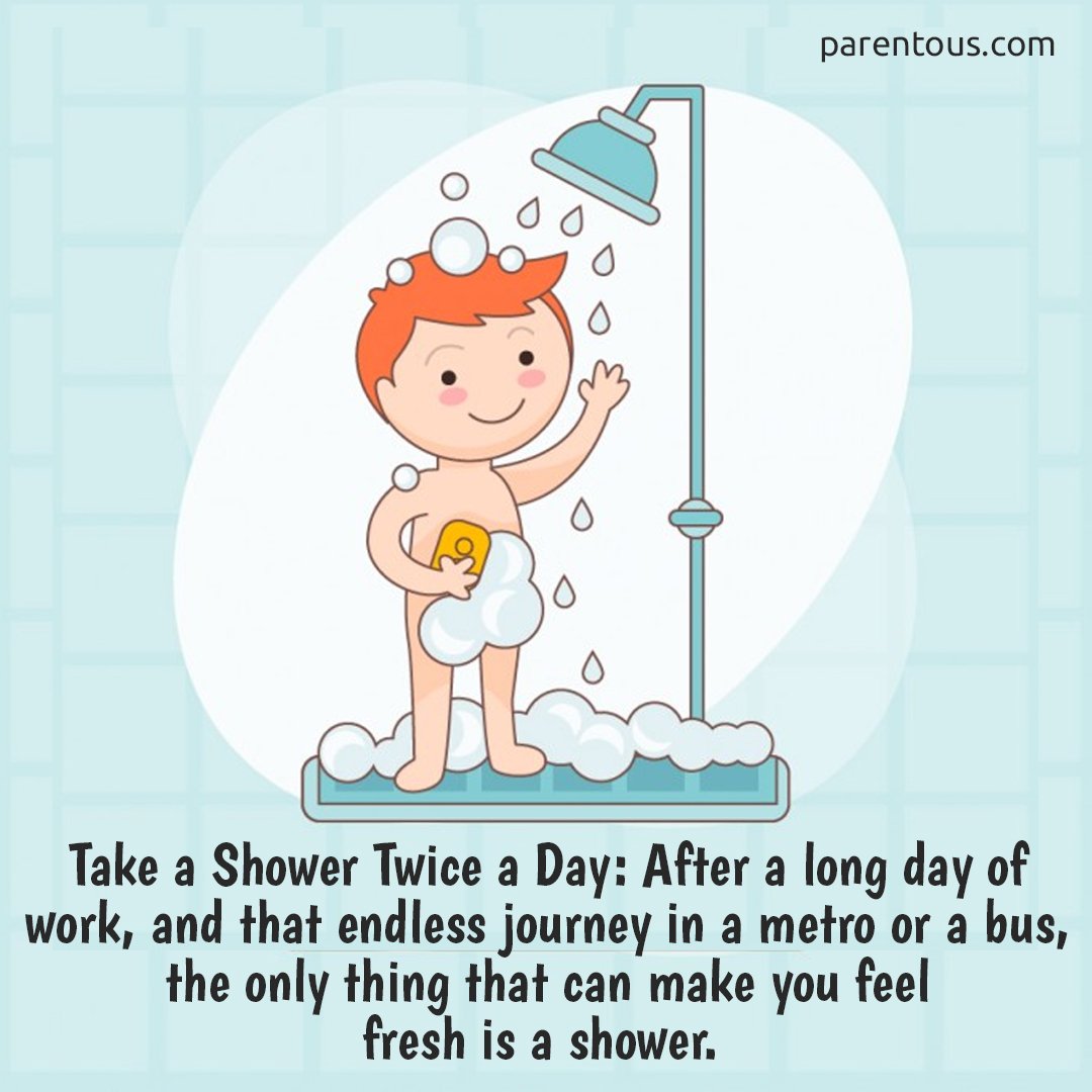 Parentous's tweet image. Staying clean will not only keep you fresh but it will also keep you away from diseases. Also, make sure you wash your face with a face wash after you come back home for your skin to remain fresh.

#TipsForMoms #WorkingMoms