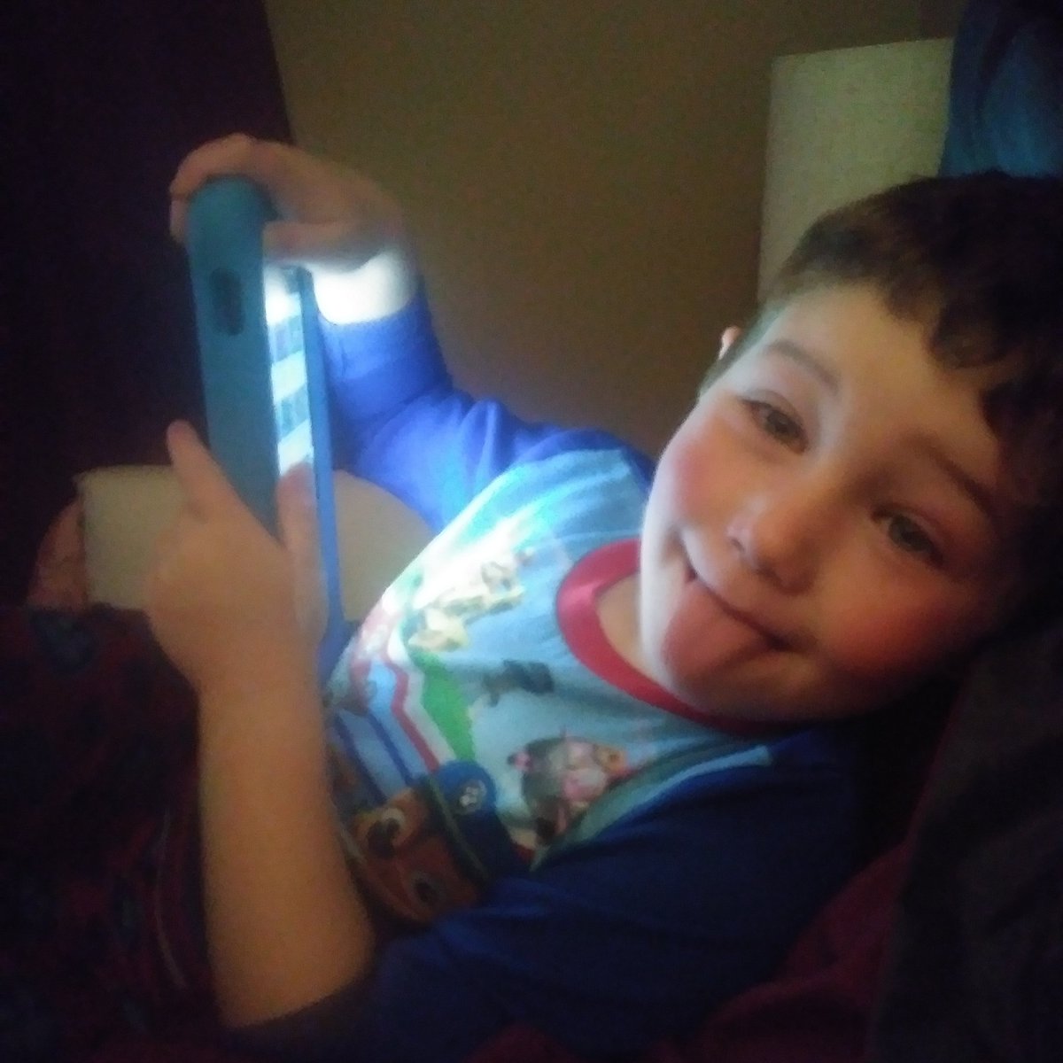 landons_friends's tweet photo. This is what my #4amwakeupcall looked like this morning... He came in my room with a #headacheandhungry and now that's all fixed and i have a #sillyboy in my bed and im one #tiredmommy ! https://t.co/Cv1NVfuMvx