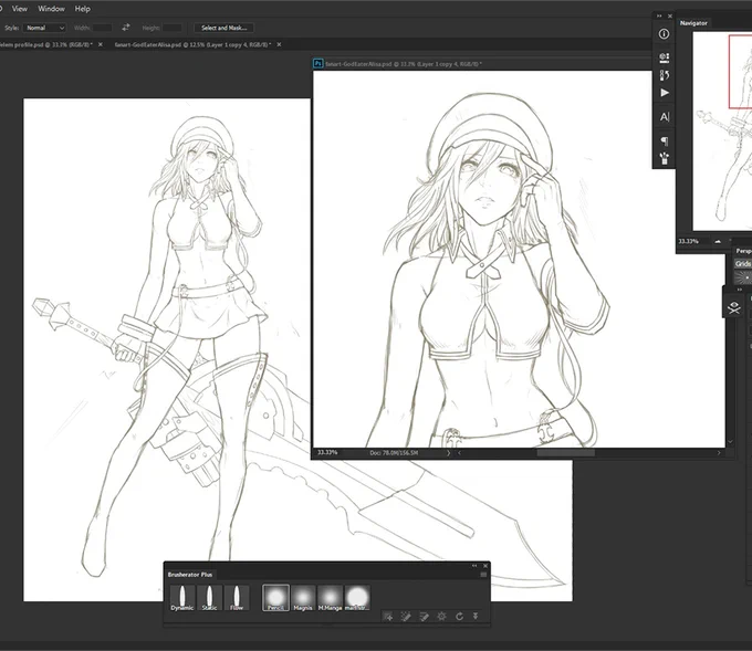 WIP Alisa fanart  (๑'ㅂ`๑) 