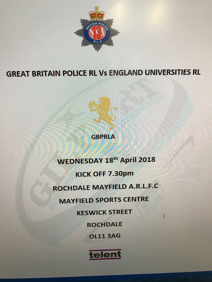 Great Britain Police Rugby League Association tweet media