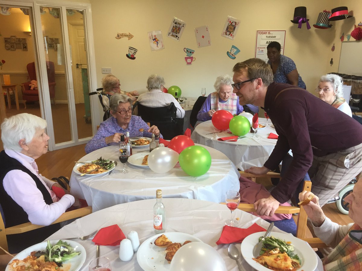 SilverWishesQC's tweet photo. Carmela’s Silver Wish came true at Providence Court last night when care worker Tasha cooked a delicious Italian meal with her residents! Together they made an amazing lasagne, side salad and Tiramisu which they washed down with a glass of Italian red! https://t.co/ZPSuYe1zVu