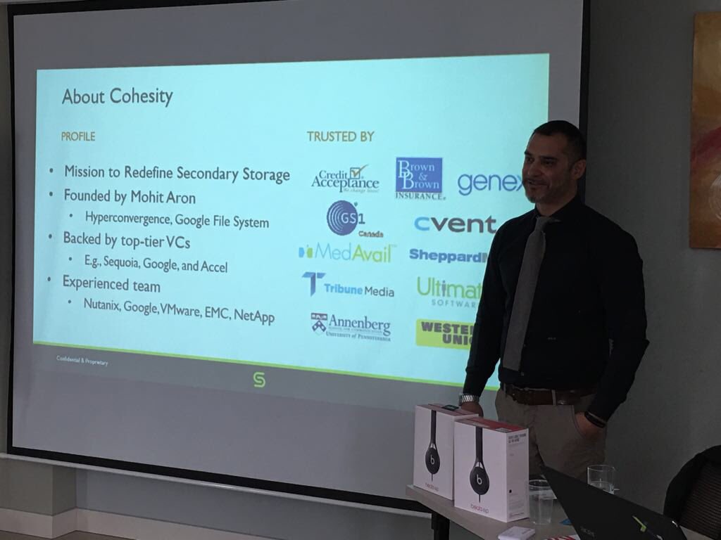 NEXTVALUE's tweet photo. Manlio de Benedetto di @Cohesity interviene all'evento di Microline "HCSS secondary #storage Iperconvergente" I #Padova "Il nuovo #IT per correre alla velocità dell'economia #digitale" #11aprile https://t.co/GkxVIU3gF6