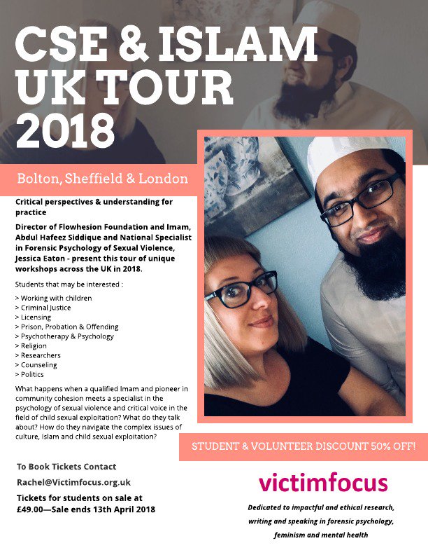 HigginsonR3's tweet photo. #CSE &amp; #Islam event @Bolton @Sheffield &amp; @London. South Asian cultures in relation to child sexual exploitation. 
@Jessicae13Eaton @flowhesionfoundation
#learning #understanding #education #discussion 
Learning objectives &amp; tickets:
https://t.co/IV7UT6vhIs https://t.co/kzpqYWJLku