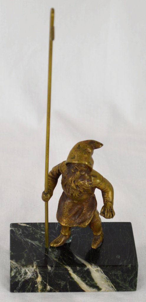 nawccmuseum's tweet photo. Not sure if this is bronze watch holder is #gnome or an #elf, but definitely has a #Tolkien like feel to it. #watchholder #watchaccessory #pocketwatch https://t.co/DJqO7tny16