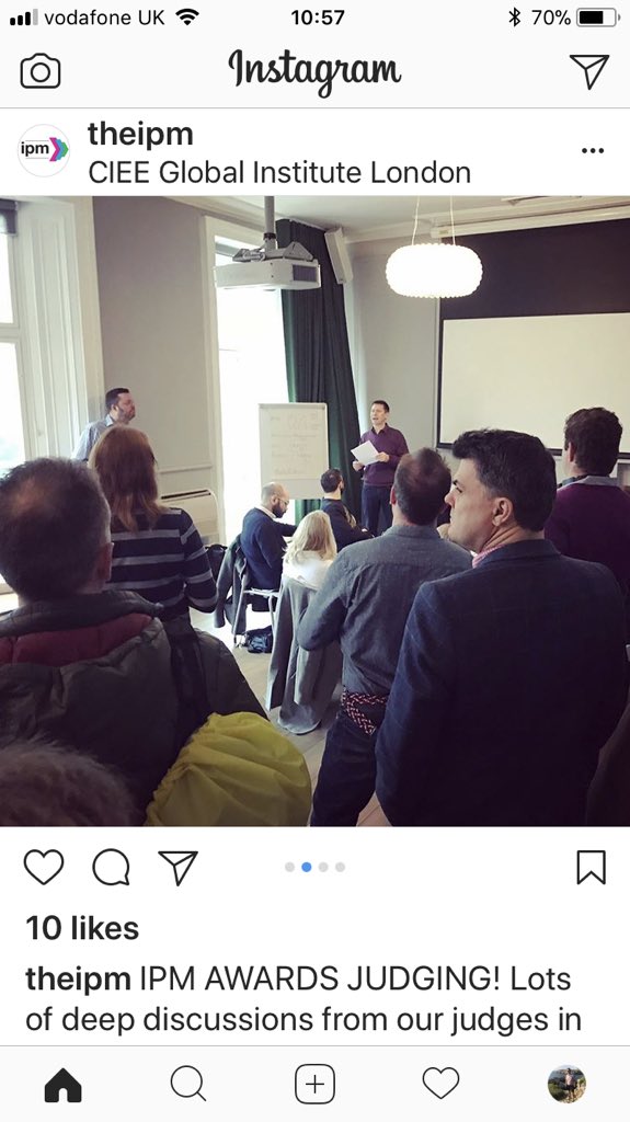 RichardPinkKey's tweet photo. Yours truly in action at the @IPMUpdates #awards judging day on the #ipm insta #IPMAwards2018 https://t.co/sf2F1BXcg0