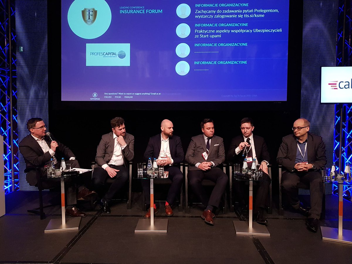bankinsurforum's tweet photo. Czas na podsumowującą dyskusję #ubezpieczyciele 👐 #startupy na #InsuranceForum2018: Marek #Zefirian #Starter24, Tomasz #Huś #PZULab, Maciej #Marszałek @TheHeartTech, Radosław #Kamiński @Allianz, Tomasz #Kasprzak #hiPRO, Tomasz #Kozłowski #SkySnap. https://t.co/Clyv3f9Gu7