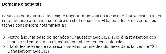 mimrys's tweet photo. Collaborateur/trice technique en génie civil (100%) auprès du Service des ponts et chaussées, section Entretien des routes. Etat de Fribourg @CHGISJobs https://t.co/fPw8t04nGC (Rechercher "Par mot-clé" : ArcGIS) https://t.co/Shl5RQ5v1u