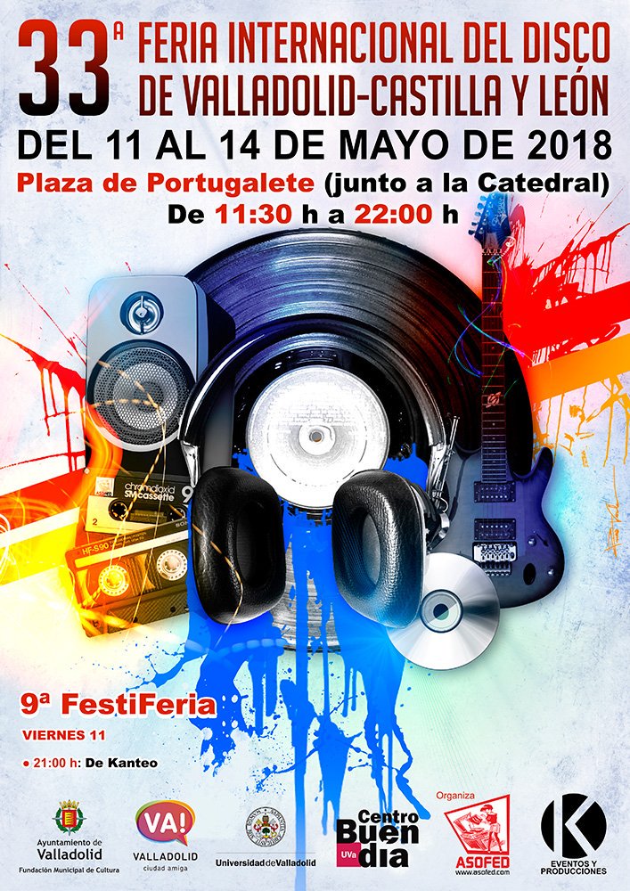 EventosMonica's tweet image. 33 Feria Internacional del Disco de Valladolid Castilla y León del 11 al 14 de mayo. Plaza de Portugalete. ¿Te lo vas a perder? @asofed @KEventosyP @AyuntamientoVLL   @infoVLL @centrobuendia @UVa_es @DeKanteo @Vallcosmopolita