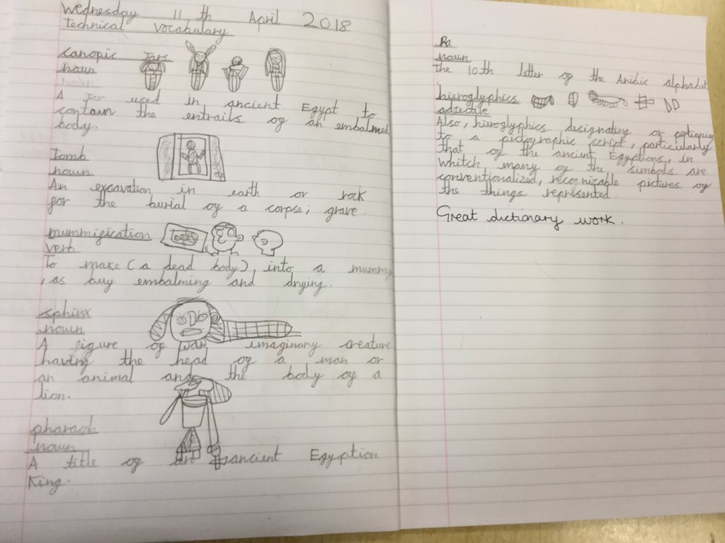 CaldiPrimary's tweet image. Year 3 have been researching the meaning of words linked to their Egyptian topic #dictionarywork #bethebestwecanbe