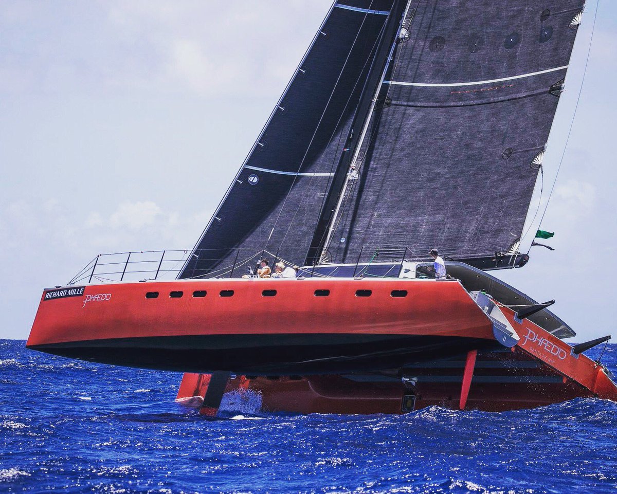Cruiser racer.  Gunboat 66 Phaedo, lighting her up in St Barths.  <a href="/mustoclothing/">Musto Clothing</a>