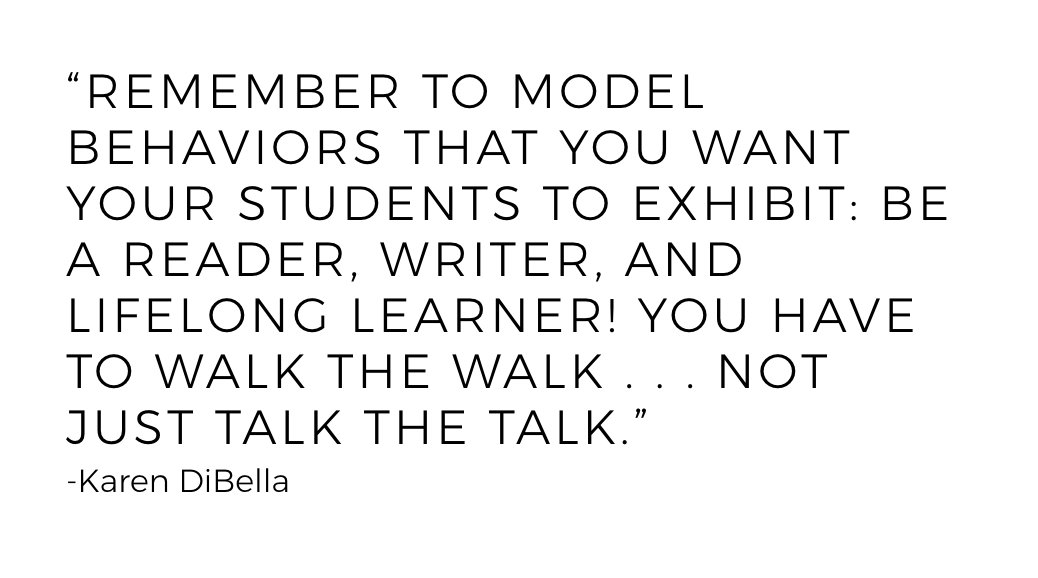 ncte's tweet photo. An excellent piece of #WednesdayWisdom from educator Karen DiBella. How do you walk the walk with your students each day? #NCTEvillage https://t.co/a8Cv6XLvTr