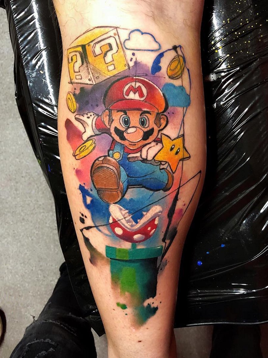 90 Mario Tattoo Ideas For Men  Video Game Designs