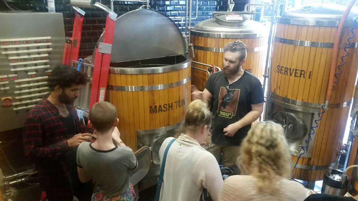 Walks101Premium's tweet photo. Today's 'Booze Makes History Better' group got an up-and-close look at a micro brewery, with the process explained by one of the brewers himself. https://t.co/pXbUSWfh8L