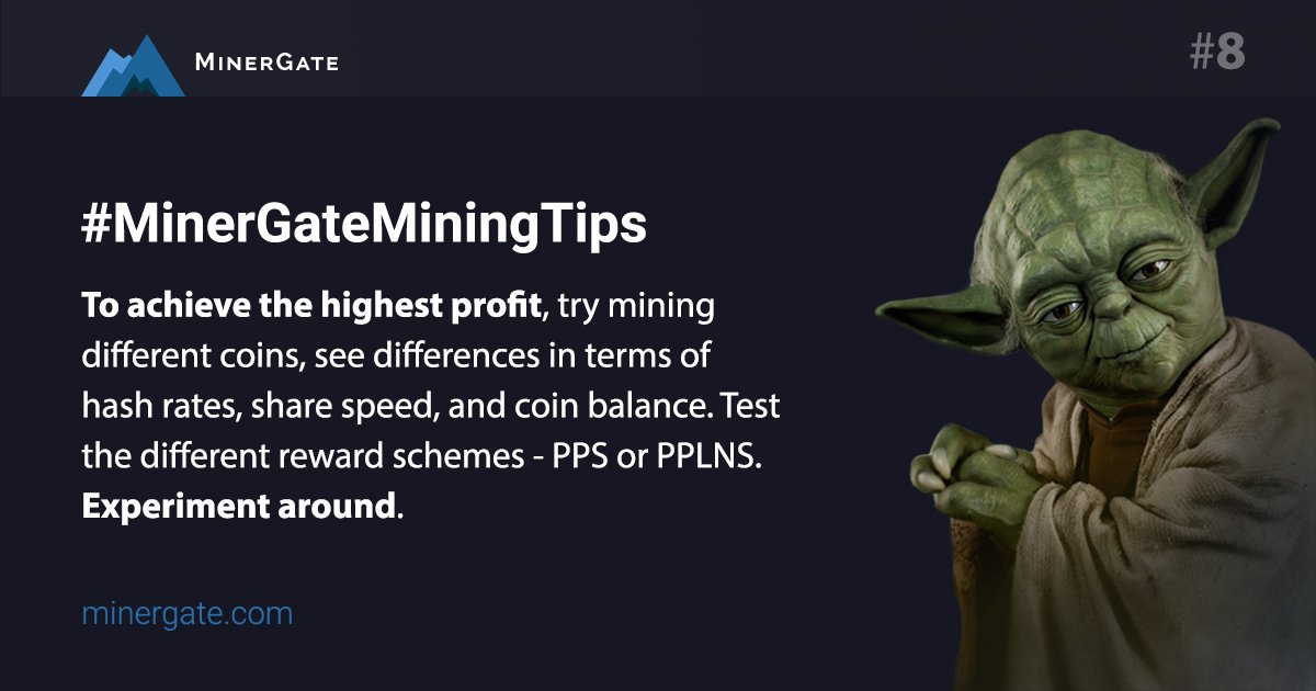 MinerGate's tweet image. Useful tip #8 for #mining! Please share! 
minergate.com/blog/minergate…
#MinerGateMiningTips #MiningTips #Tips #UsefulTips #Cryprocurrency #MiningPool #Security #SecurityTips #Yoda #StarWars #GPU #GPUmining #ASIC #ASICmining #hardware #CloudMining