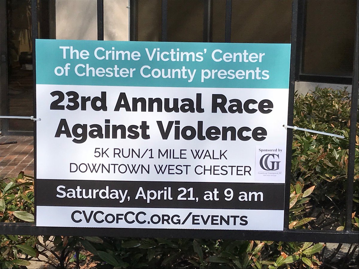 GawthropLaw's tweet image. It's finally running weather! Race Against Violence with us in 10 more days with @CVCofCC  in #WestChester #ChesterCounty Details at bit.ly/2GTzanu