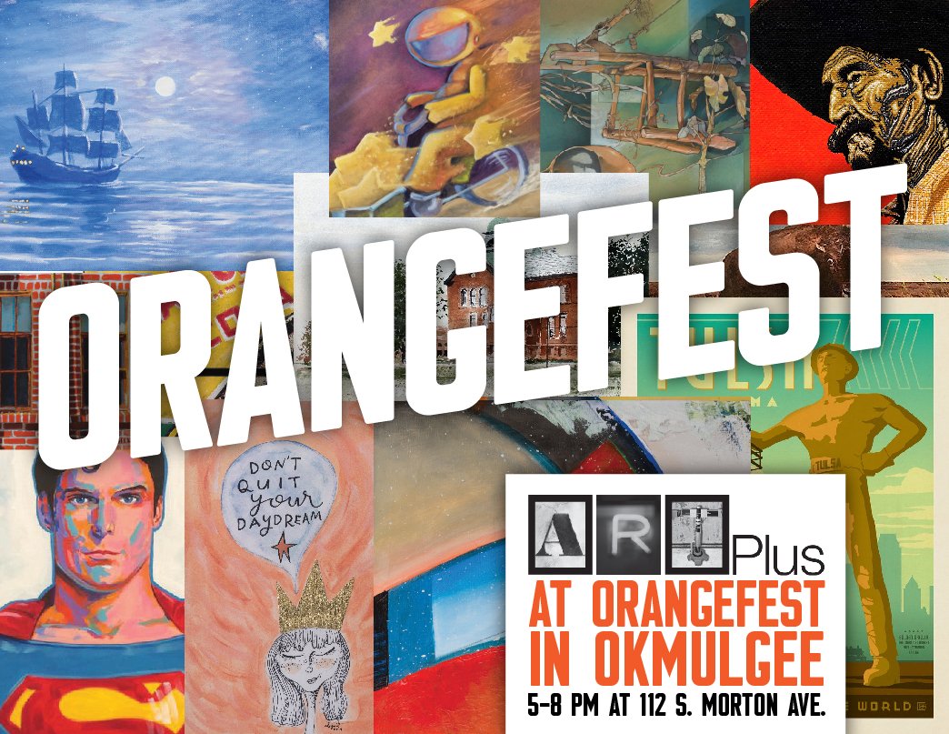 OSUITViscom's tweet image. ARTPlus RETURNS!! If you missed it last week or just couldn&apos;t get enough, ARTPlus will be at ORANGEFEST in Okmulgee from 5-8 PM at the former Cafe On The Square. We will have art, photography and sculpture for sale and we will be screen printing t-shirts on site!