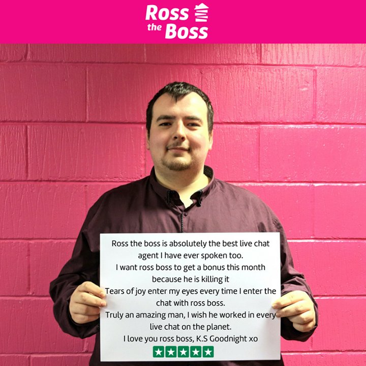 Ross just got the best <a href="/Trustpilot/">Trustpilot</a> review EVER... we're honestly thinking about getting it framed. Ross, you're an absolute boss!