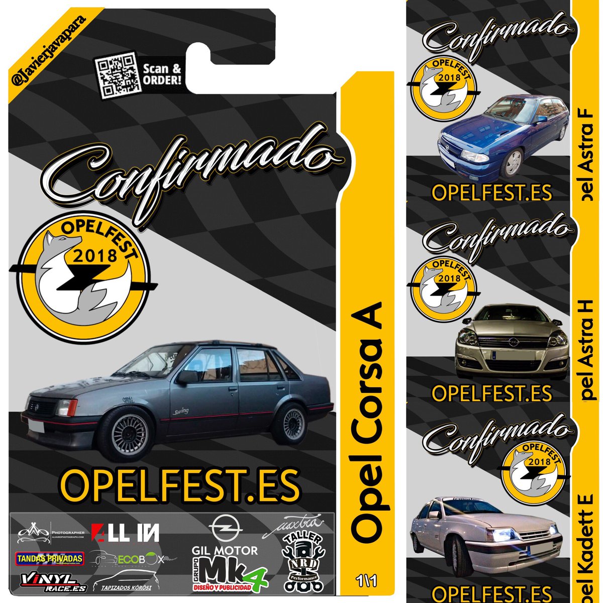 OpelFest's tweet photo. Más coches que ya tienen su entrada para.
-
¿Te lo vas a perder?
-
https://t.co/T5MrLK2mtT
-
Entradas: https://t.co/wlLB2PxB1m…
-
Si has comprado tu entrada y no has mandado la foto de tu coche, envíanosla al correo info@opelfest.es
-
#opelfest #opelfest2k18 #opelfest2018 https://t.co/VEPhYqXNNi