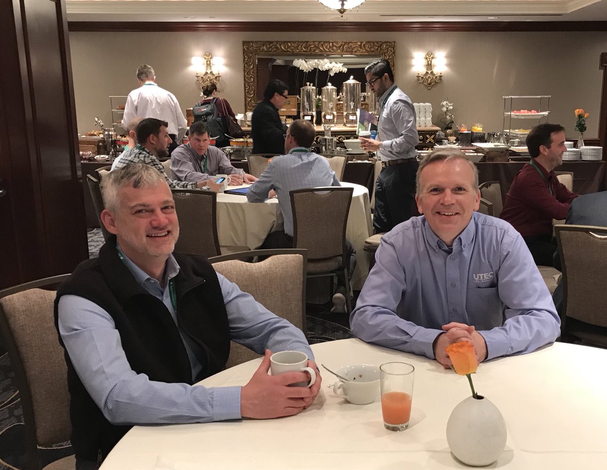 MartellComm's tweet photo. You know you’re at an @aylanetworks #IoT user Conf when everyone laughs at a data puddle joke! Nolan Mondrow @LockState & Mike Roher UTEC #AylaCONNECT https://t.co/1bXpZVW7Kt
