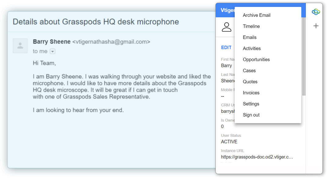 vtigercrm's tweet image. Is your Gmail savvy team falling behind in updating customer information in CRM? #NotAnyMore Empower your teams to create records in Vtiger from Gmail at an instant. Get addon - ow.ly/V2NZ30jlIKb  #VtigerGmailAddon #GmailAddon #VtigerCRM #EmailHacks #Inbox #GmailCRM