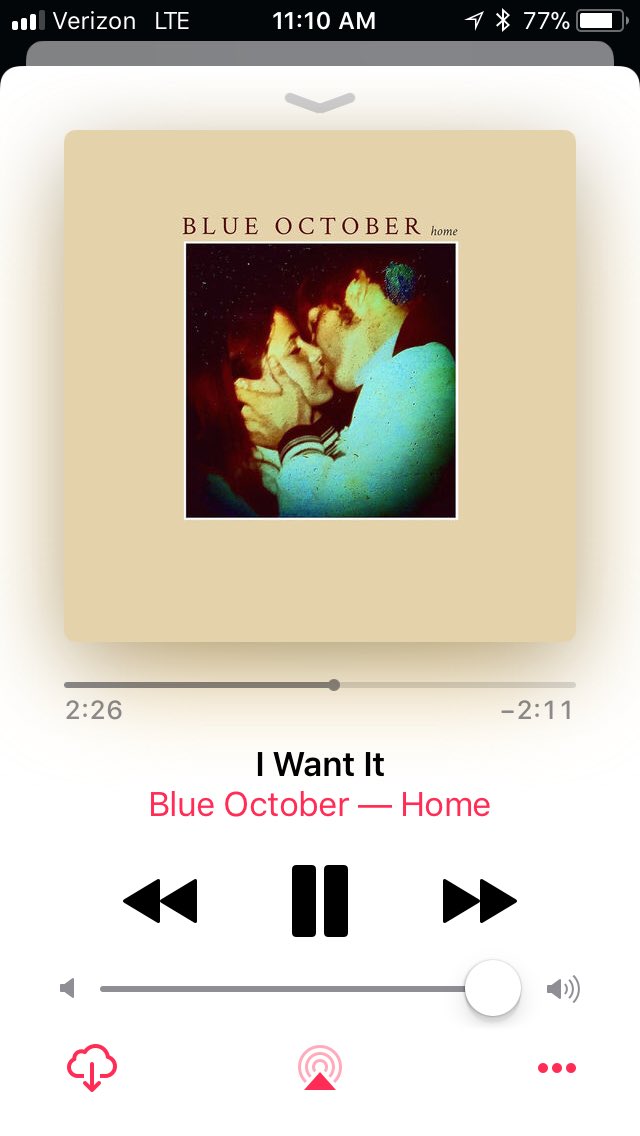ashleydawn1083's tweet photo. Been so long since I’ve had @blueoctober at my fingertips without @AppleMusic and I finally have it again!! #backtogood #bluefix #lifeisbetterwithblue 😍💙🎶💃🏿 https://t.co/aVUN14mXPg
