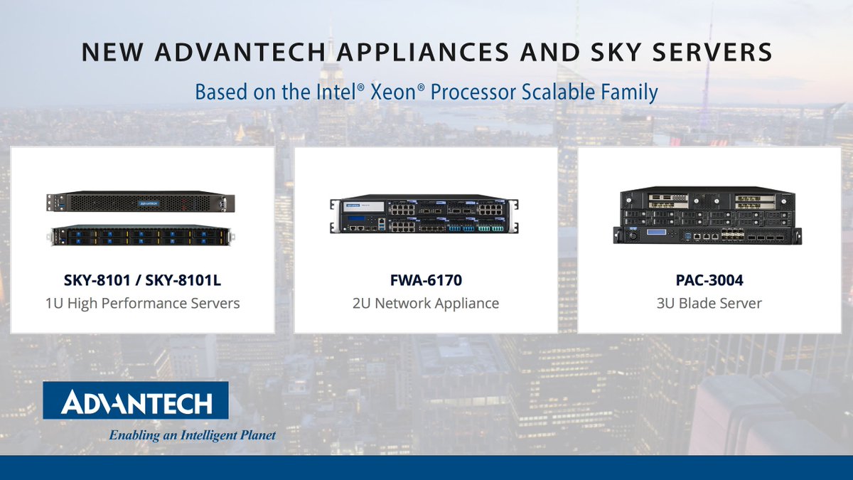 Check this out! NEW Advantech Appliances & SKY Servers based on the
Intel® Xeon® Processor Scalable Family

Learn More: valin.com/resources/blog…

#servers #network #cybersecurity #networkedge #technology #IoT 
via @Advantech_USA @AdvantechIA