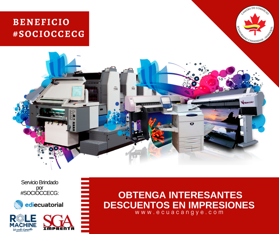 CamaraCanadiens's tweet photo. Afíliese y obtenga Descuentos en Impresiones con nuestros #SOCIOSCCECG @EDIECUATORIAL @ROLEMACHINE @SGAIMPRENTA. Beneficio exclusivo para #SOCIOSCCECG. Contáctenos: marketing@ecuacangye.com // 04 2630828 – 2631199 https://t.co/JdPVZX2H2Z