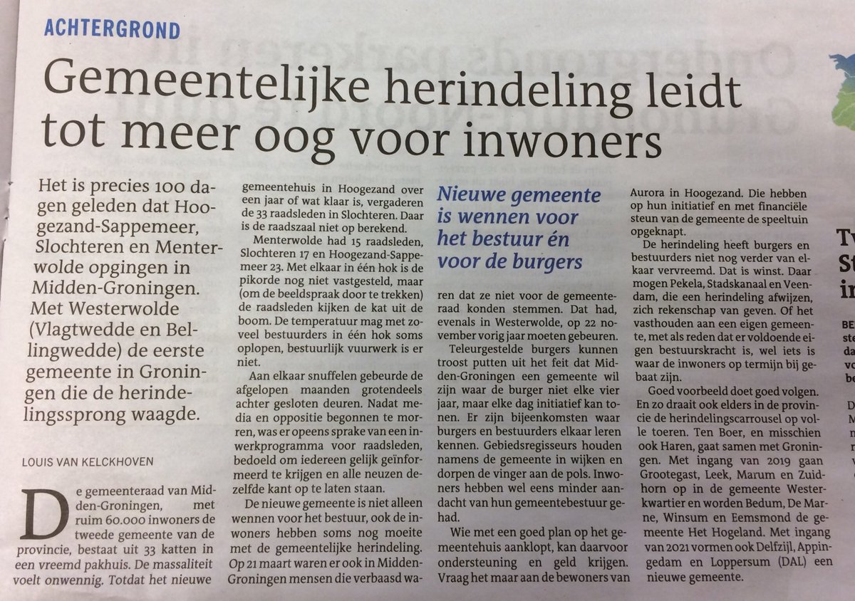 Middengroningen's tweet photo. 100 dagen @Middengroningen met meer oog voor inwoners https://t.co/dOp2ok0SB8