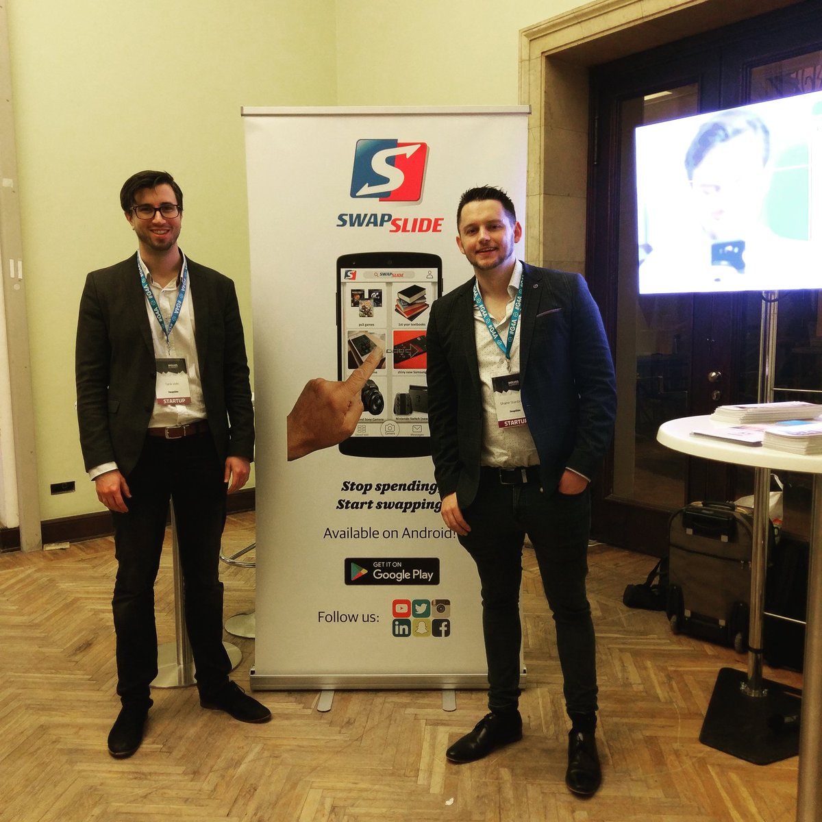 SwapSlide's tweet photo. Come join us at our booth if you are attending the Wolves Summit to see how we are making waves in consumer behaviour! #swapslide #wolvessummit #palaceofcultureandscience #warsaw #joinus #swap #trade #business #investor #investorready #growth #businessopportunity https://t.co/KUvcEYry2A