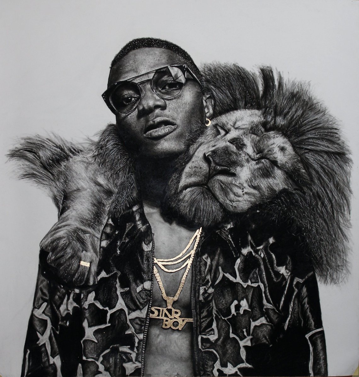 emmaodumade's tweet photo. My name is Odumade Emmanuel. This are my artworks of @wizkidayo  I did with charcoal and graphite pencil. https://t.co/chmQIm9zXE