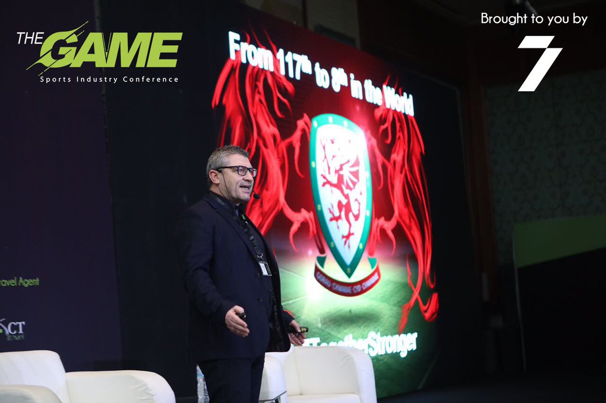 GameSportsConf's tweet photo. Technical Director and Assistant Manager of Wales National Football Team, @Osian_Roberts explaining Wales football revolution, How did Wales make it to the Semi-Final of Euro 2016?
#TheGame #SportsIndustry #Conference #TheGameSIC #GameSportsConf #SportsEducation #EgyptAgency https://t.co/apauwXUsju