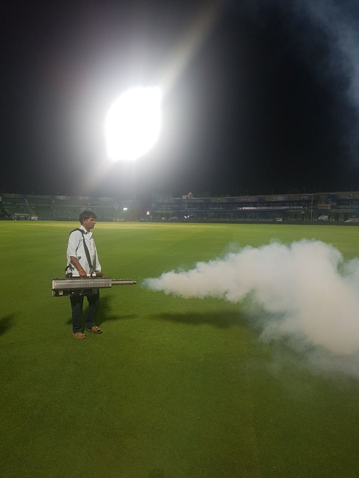 IPCSPestControl's tweet image. Fogging Treatment @ Sawai Mansingh Stadium For #iplT20 By IPCS Pest Control Service
#foggingtreatment #iplt20 #rajasthanroyals #SMSstadium #pestcontrol#mosquitocontrol #vivoipl #ipl2k18