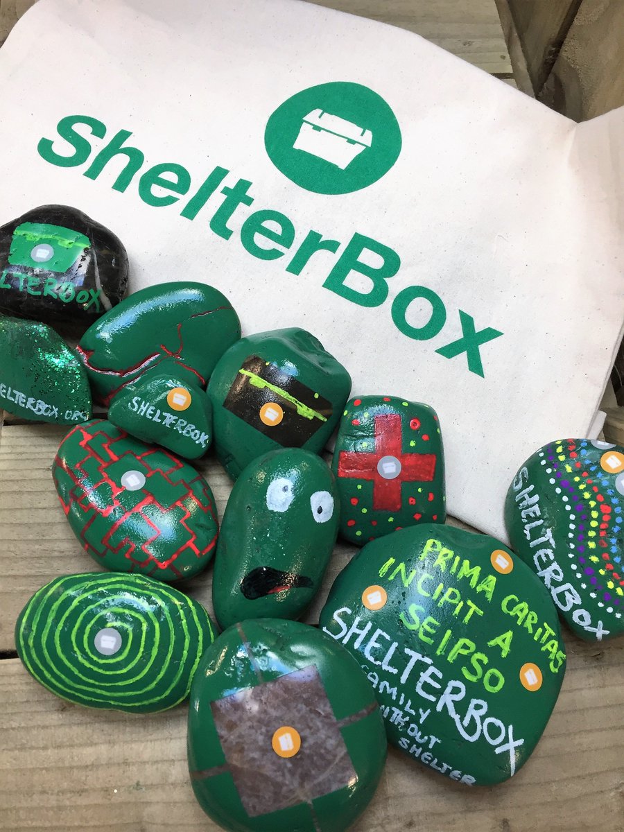 ShelterBox's tweet photo. If you’re in Truro this weekend, look out for the ShelterBox rocks we’ve hidden in town. If you spot one, bring it into the Visitor Centre to collect your prize! #truro #trurorocks #cornwall #trurochildrensday https://t.co/E2PJAE3ilB