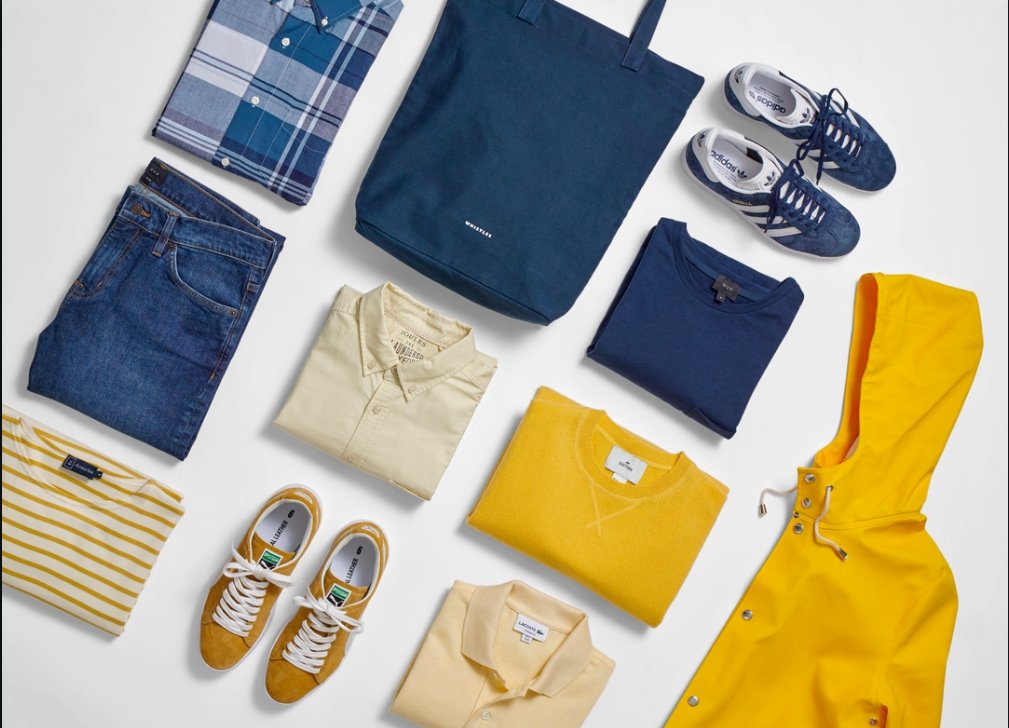 Do you feel springlike yet? Even if the weather won't play ball, now's still a great time to introduce brighter colours. "If you anchor them in something safe, like navy, then even shades like yellow are impactful, not OTT," says our stylist Luke.