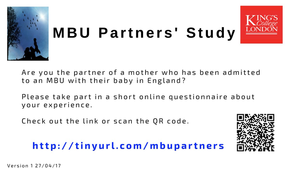 ActionOnPP's tweet photo. Are you the partner of a mother who has been admitted to an MBU with their baby in England?
Please take part in a short online questionnaire from King's College London about your experience:
https://t.co/jlemcpnigq Thank-you! https://t.co/fetYevv3Oh