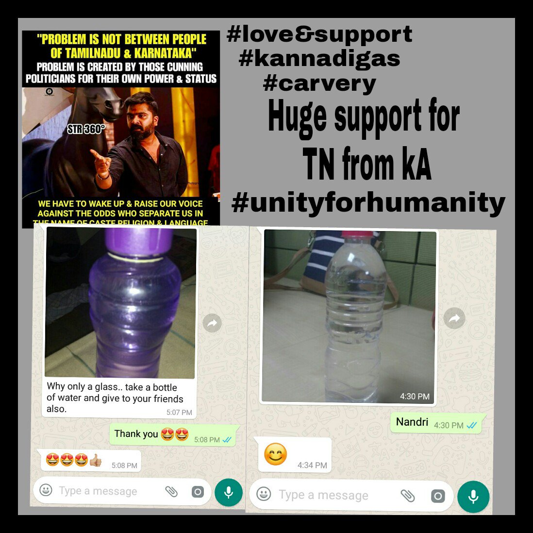 @ThalaivanSTR_FC support from KA friends #unityforhumanity 💪😍