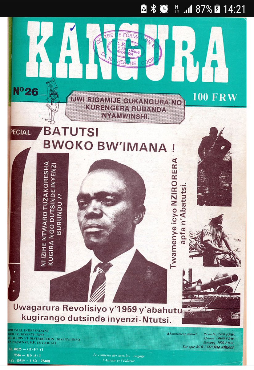 albcontact's tweet photo. #Kwibuka24 many don't know or forgot the #Genocide of the #Tutsi came after a build-up with support from the #HateMedia like Kangura & #RTLM w journalist #HassanNgeze & #Belgian from Italian ascendancy #Ruggiu (last pic) messages of hate, inciting population to "do the work" kill https://t.co/aGjazn14uz