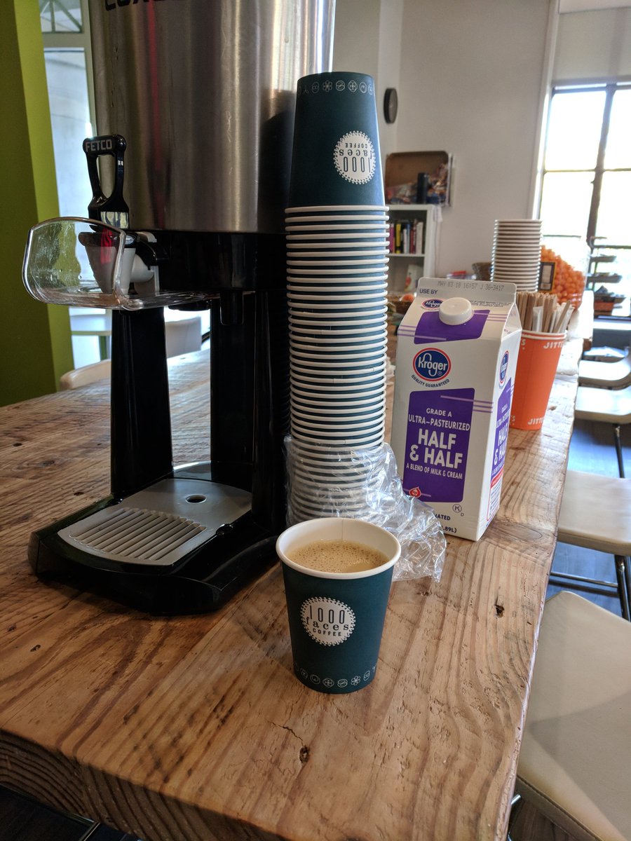 We have <a href="/1000facescoffee/">1000 Faces Coffee</a> ready to give us the power to win at Wednesday! #ATHStartupWeek #1mc #1mcnation