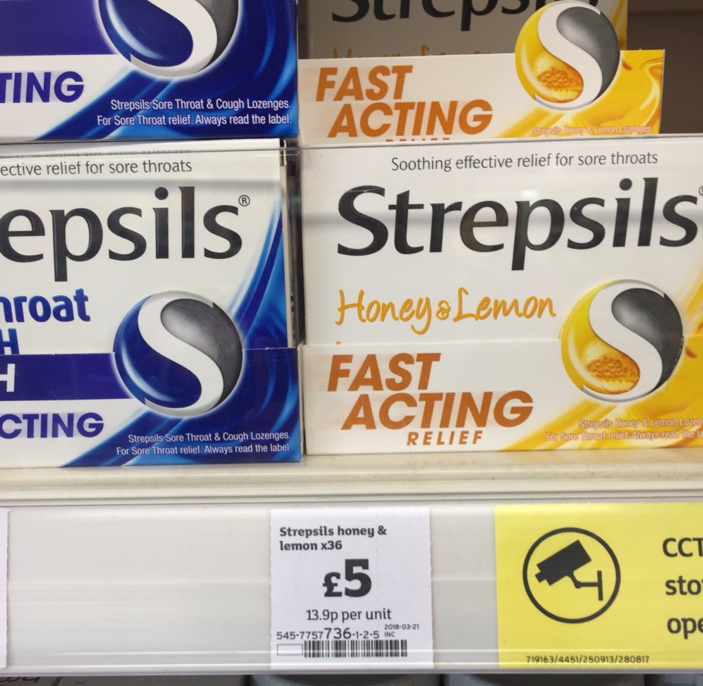 Seriously @sainsburys @StrepsilsUK? £5 for what is effectively a cough sweet?! #supermarketprices #pricehike #overpriced