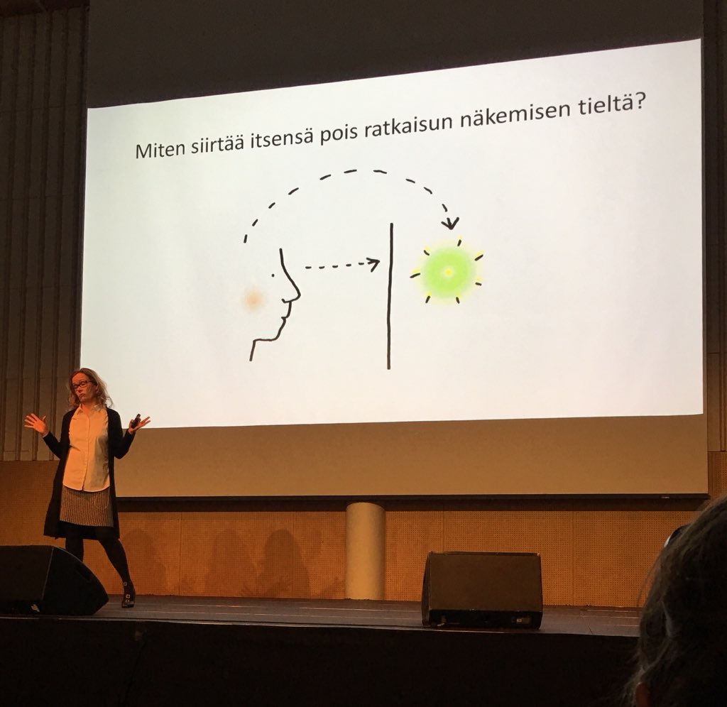 <a href="/AstaRaami/">Asta Raami</a> #ITK2020 suuria ongelmia vaikea ratkaista työskentelemällä vain ongelman kanssa: miten siirtää itsensä pois ratkaisun näkemisen tieltä? #tutoropetapaaminen2018 #uusiperuskoulu