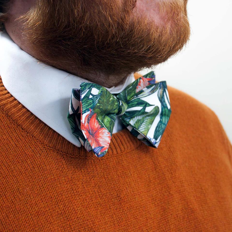 The perfect finishing touch for any dapper gent, this stunning bow tie in a bold hand drawn design from the superb Josef McFadden joining us this Sat !