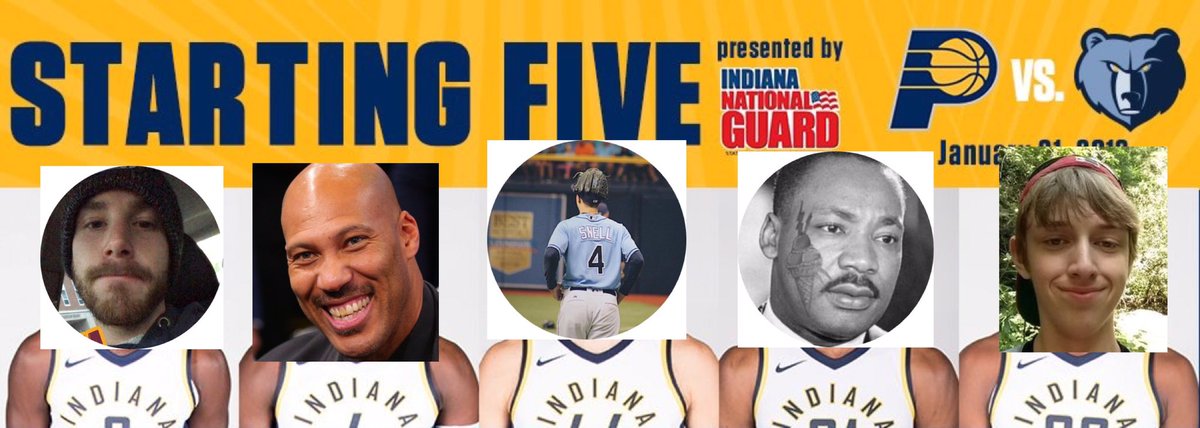 FauxPacers's tweet photo. The Faux Pacers lineup! https://t.co/ioME6abhXI