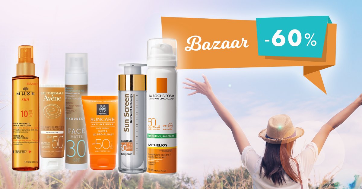 HomePharmacygr's tweet photo. 🌞 BAZAAR με μεγάλες εκπτώσεις σε όλα τα αντηλιακά! Η επιδερμίδα σου χρειάζεται προστασία 365 ημέρες τον χρόνο. Βρες αγαπημένα προϊόντα για κάθε τύπο επιδερμίδας στο 👉 https://t.co/2ewEo0Irpf. Ποιο θα επιλέξεις; #homepharmacygr https://t.co/0Pdj8bu7Bq