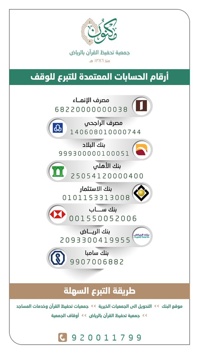 MaknonOrgSa's tweet photo. استثمر الفرصة واجعل لك وقفاً في مكة المكرمة
بعطائكم ودعمكم نكمل #وقف_القران_بمكه
للتبرع: https://t.co/1OA5xAc5tB
الرقم الموحد: 920011799 
#اغرس_بمكه https://t.co/Dopro25prB